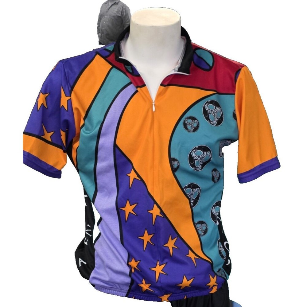 Vintage Voler Cycling Jersey Ravenswood NO WIMPY WINES Men's XL 3/4 Zip USA Made